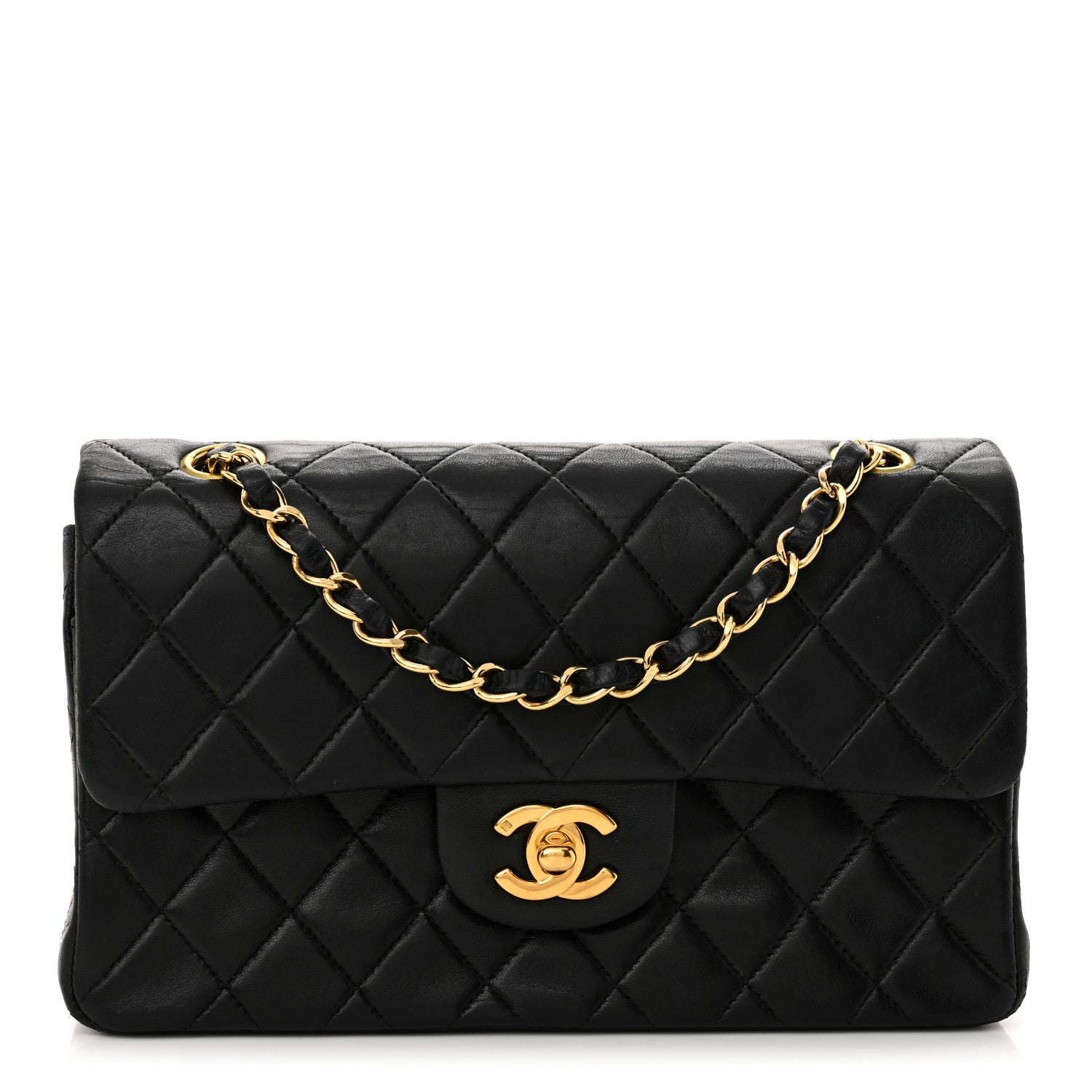 Chanel Lambskin Quilted Small Double Flap Black 1 of 15