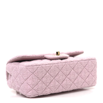 Chanel Tweed Quilted Mini Rectangular Flap Light Pink 4 of 10