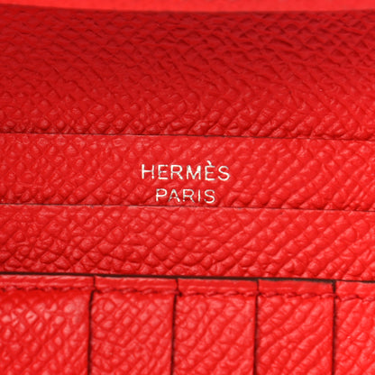 Hermes Epsom Bearn Compact Wallet Rouge De Coeur 6 of 8