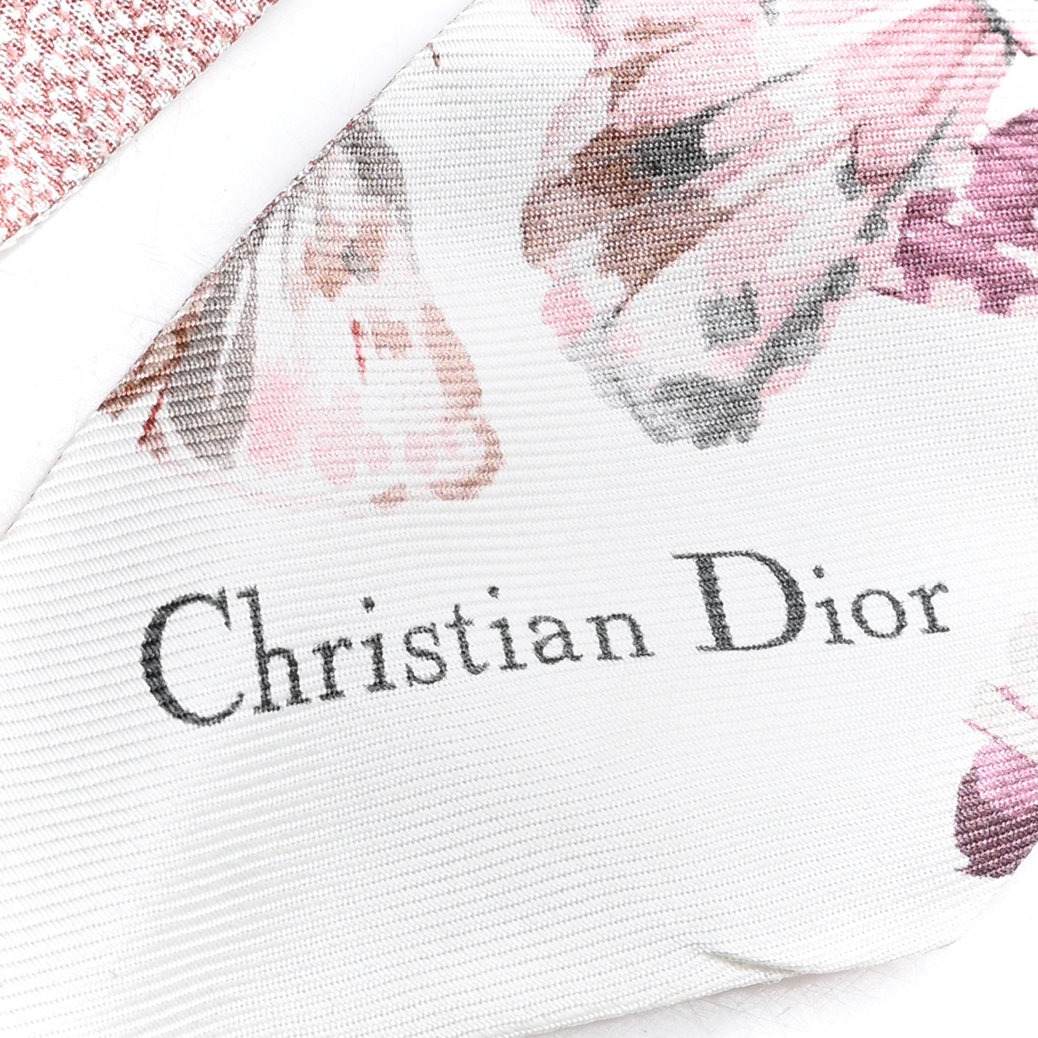 Christian Dior Silk Camo Papillon Mitzah Scarf Pink 3 of 3