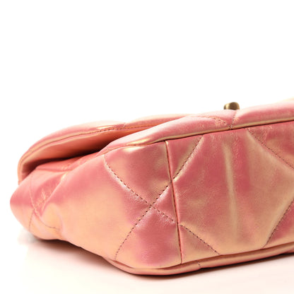 Chanel Iridescent Calfskin Quilted Medium 19 Flap Pink 6 of 10