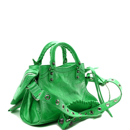 Balenciaga Agneau Arena Neo Cagole Handbag XS Kelly Green 3 of 10