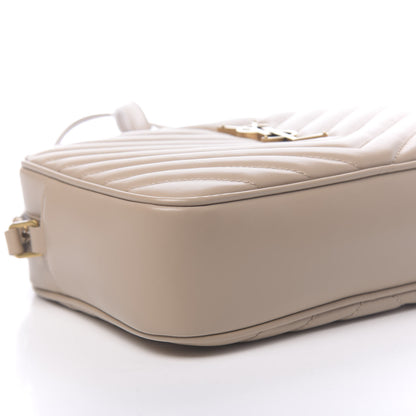 Saint Laurent Calfskin Matelasse Monogram Lou Camera Bag Dark Beige 6 of 9
