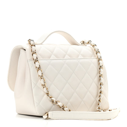 Chanel Caviar Quilted Small Business Affinity Flap White 3 of 10