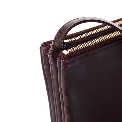 Celine Smooth Lambskin Large Trio Crossbody Bag Bordeaux 12 of 17