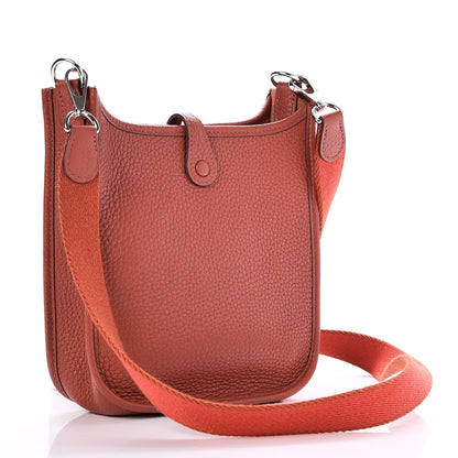 Hermes Taurillon Clemence Amazone Evelyne TPM Sienna 3 of 7