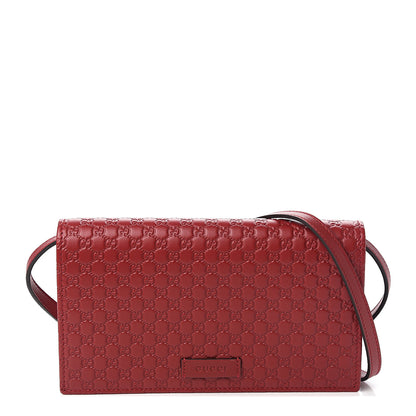 Gucci Microguccissima Crossbody Wallet Red 1 of 9