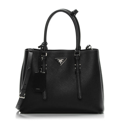 Prada Saffiano Cuir Double Handle Tote Black 1 of 6
