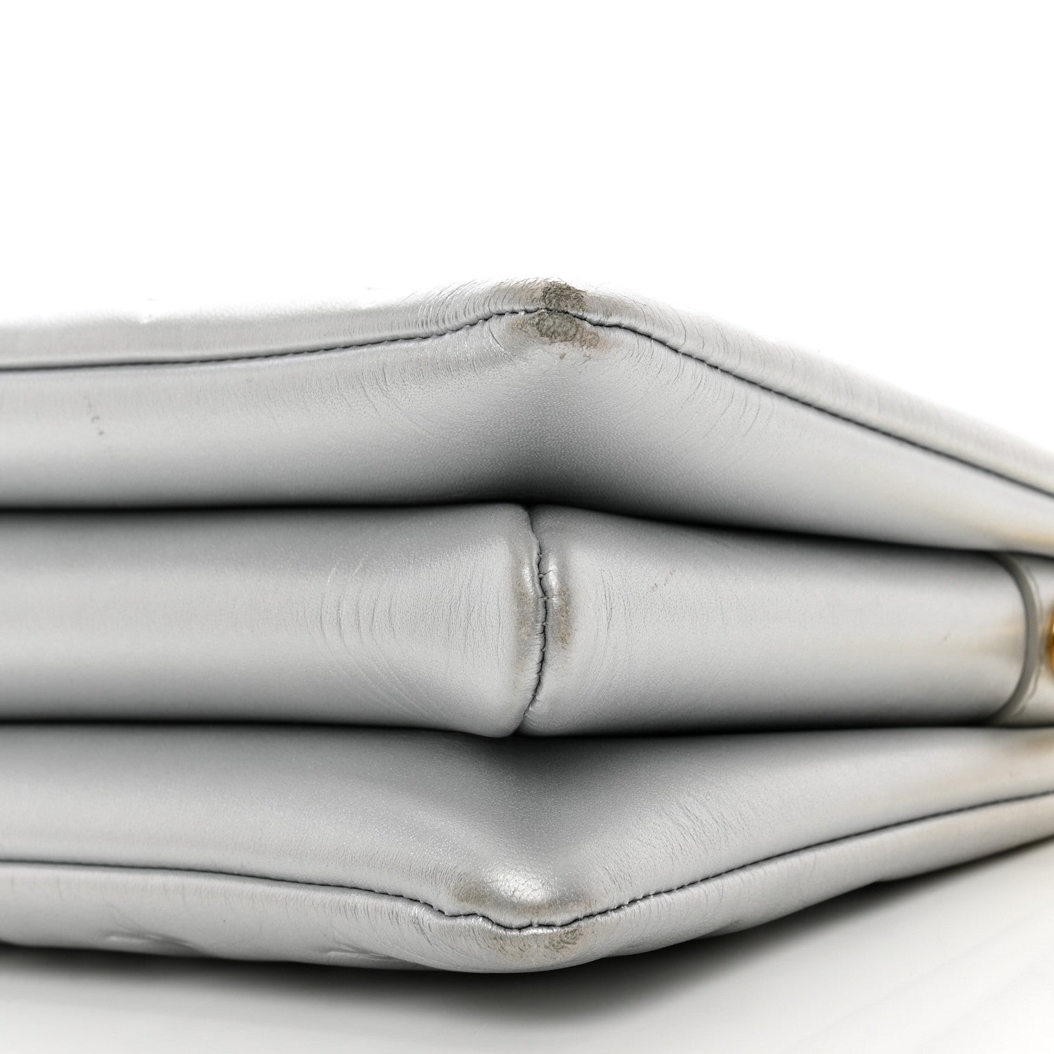 Louis Vuitton Lambskin Embossed Monogram Coussin BB Silver 10 of 10