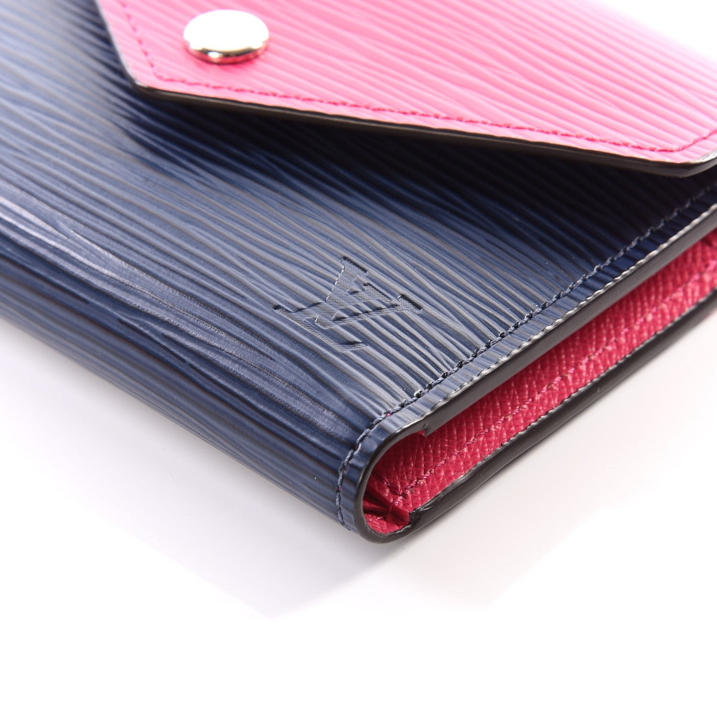 Epi Victorine Wallet Indigo Hot Pink