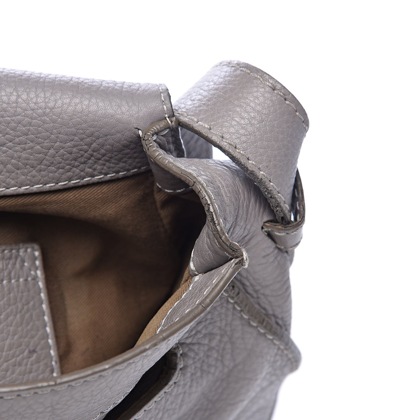 Calfskin Medium Marcie Round Crossbody Bag Cashmere Grey