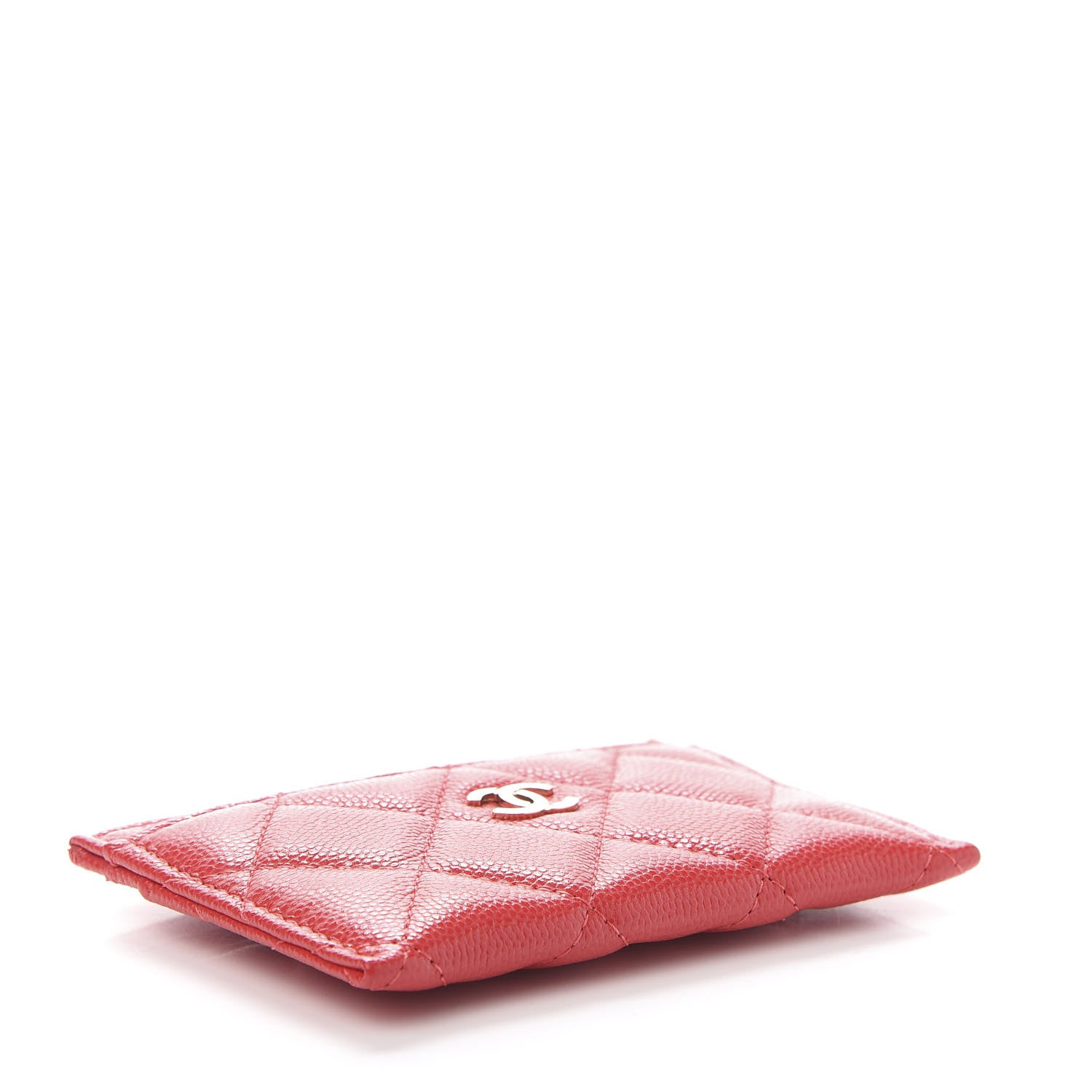 Chanel Caviar Quilted Card Holder Red 4 of 11