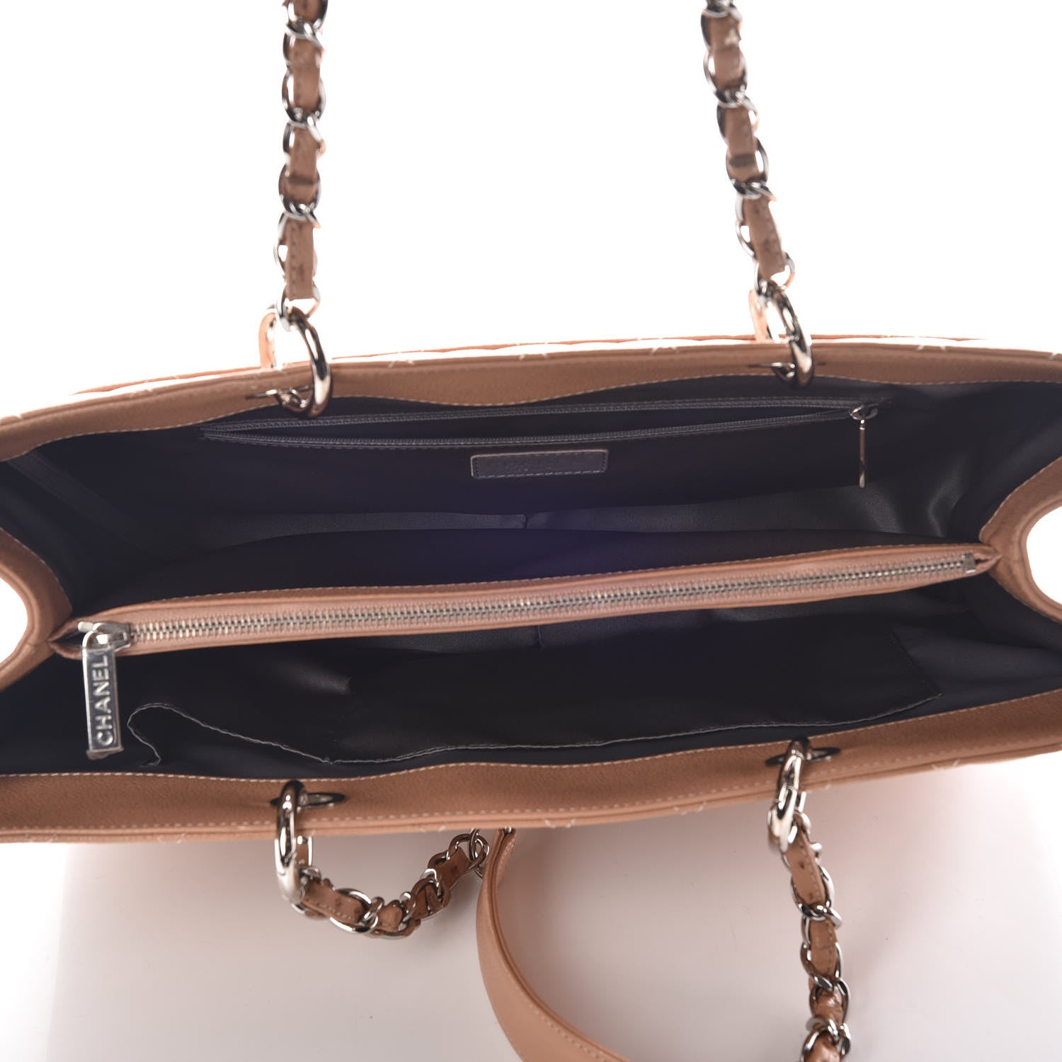 Chanel Caviar Quilted XL Grand Shopping Tote GST Beige 7 of 15