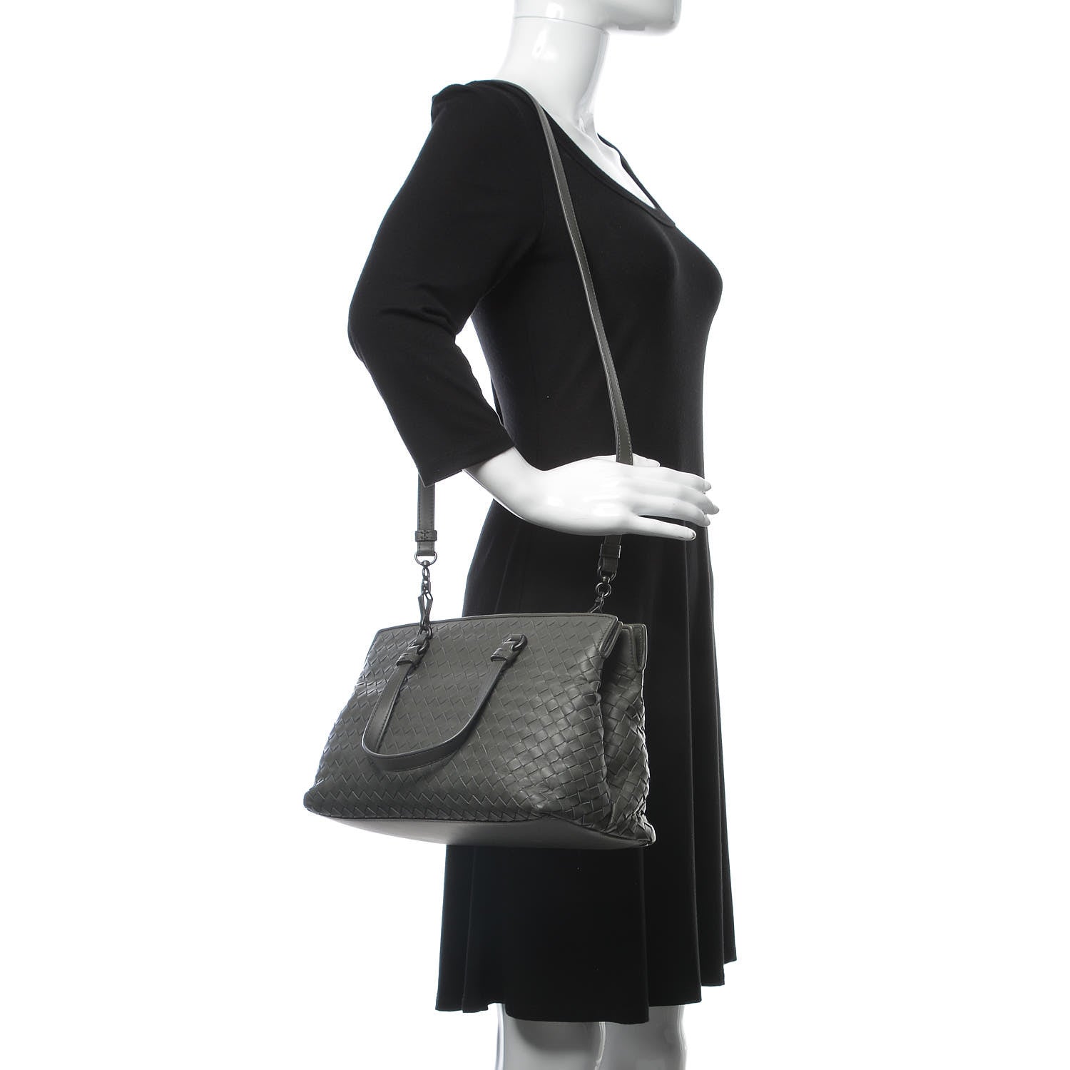 Bottega Veneta Nappa Intrecciato Medium Top Handle Tote Grey 2 of 11
