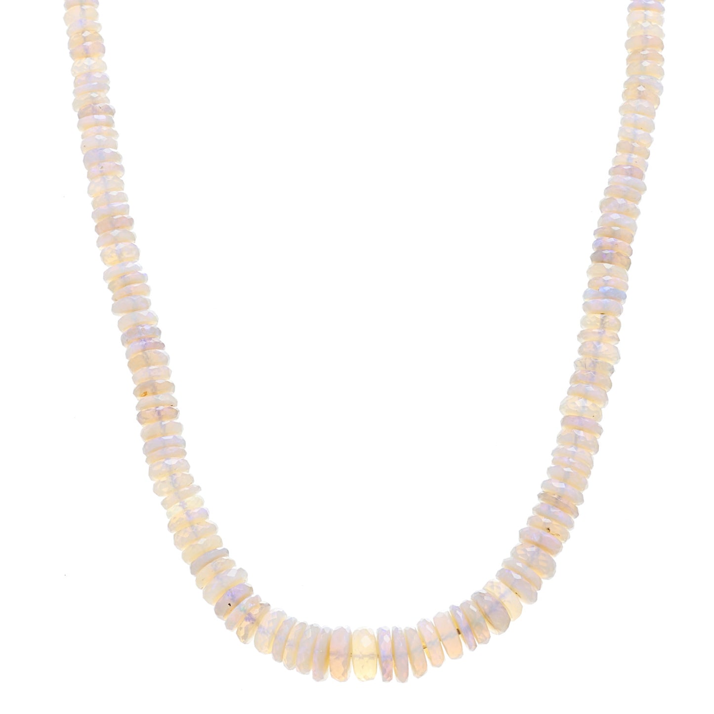 18K Rose Gold Opal Candy Beaded Necklace