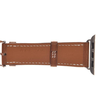 Hermes Barenia 38mm Apple Watch Double Tour Band Fauve 5 of 7