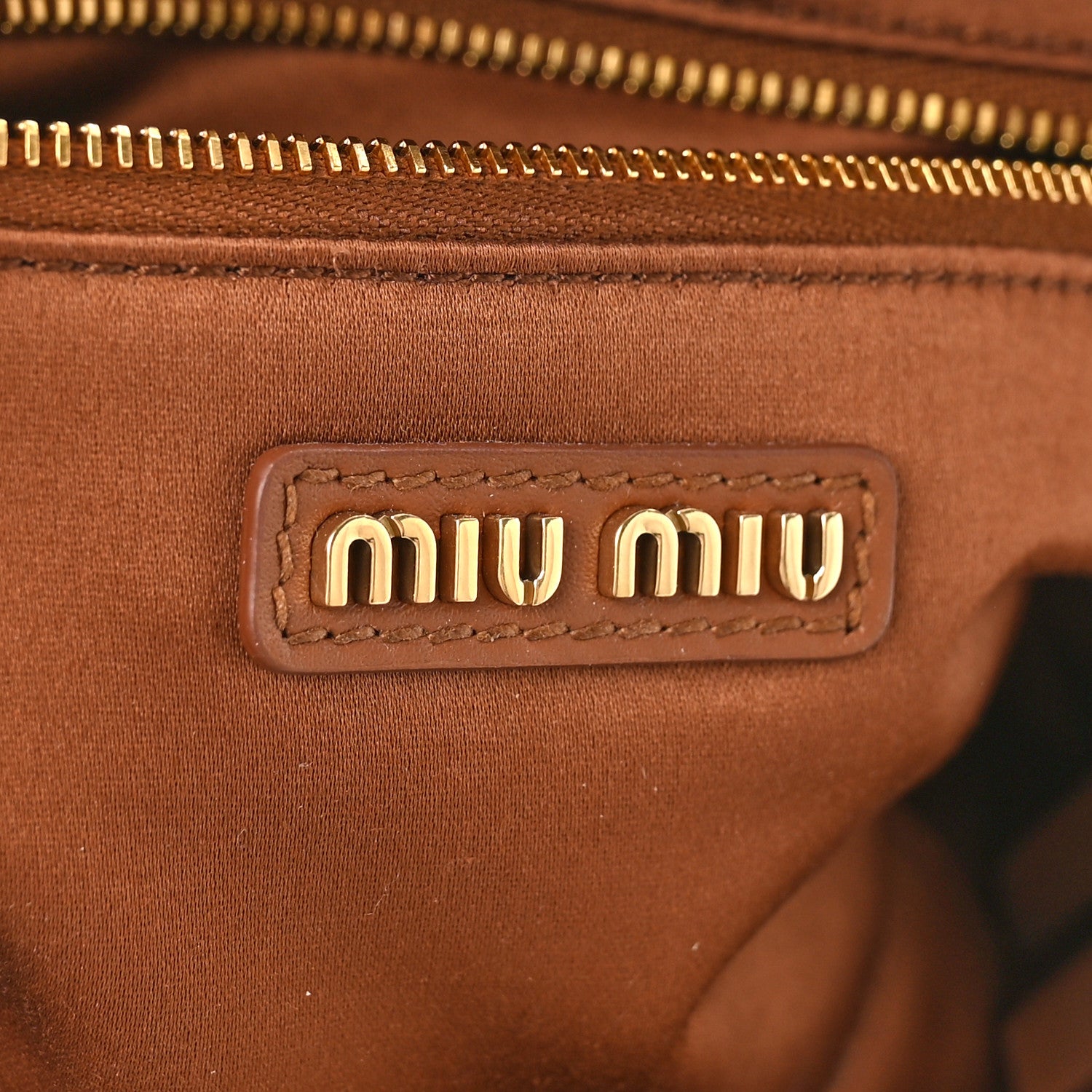 Miu Miu Calfskin Arcadie Top Handle Bag Cognac 1333781 – FASHIONPHILE