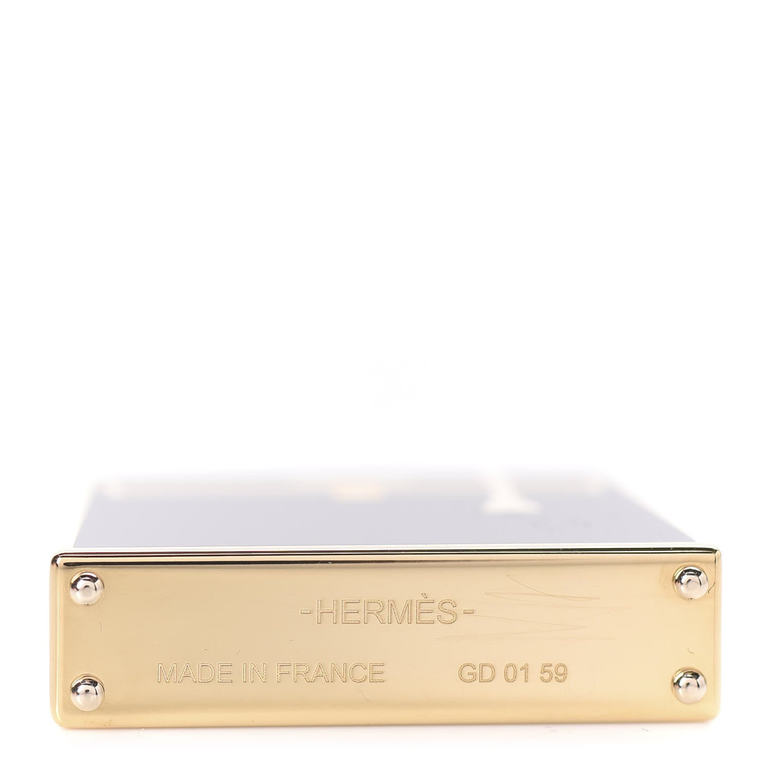 Hermes Lacquered Permabrass Kelly Curiosite Charm Black 3 of 4