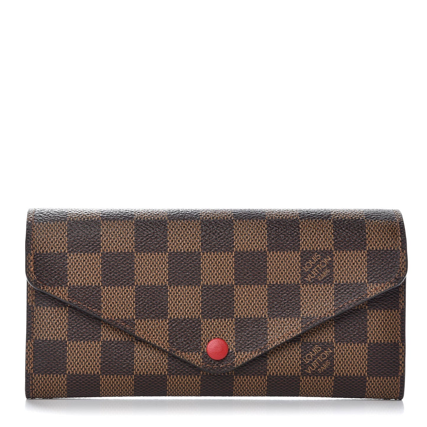 Damier Ebene Josephine Wallet Red