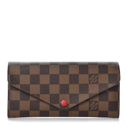 Louis Vuitton Damier Ebene Josephine Wallet Red 1 of 7