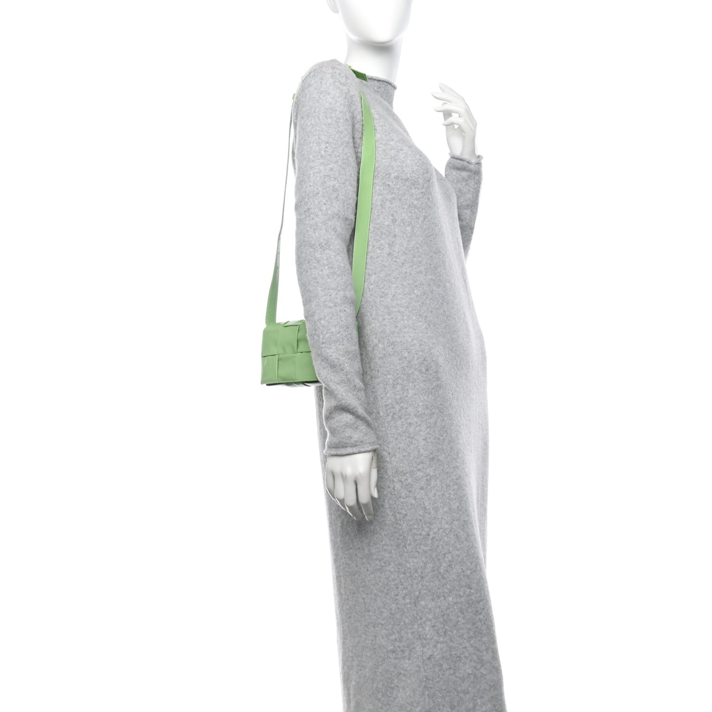 Paper Calfskin Intrecciato Cassette Belt Bag Pistachio