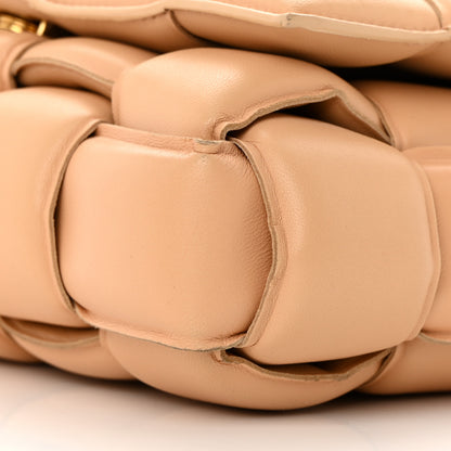 Bottega Veneta Lambskin Maxi Intreccio Padded Chain Cassette Crossbody Bag Almond 10 of 16