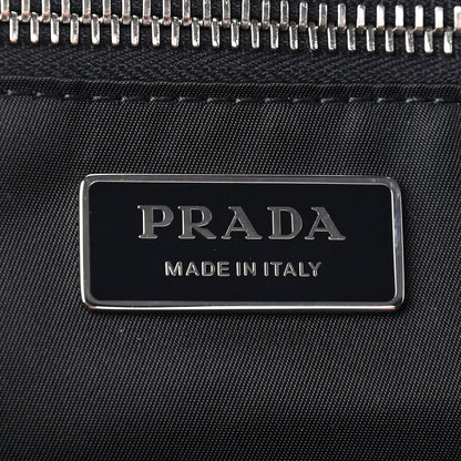 Prada Tessuto Nylon Ricamo Sequin Embroidered Shopping Tote Black 6 of 9