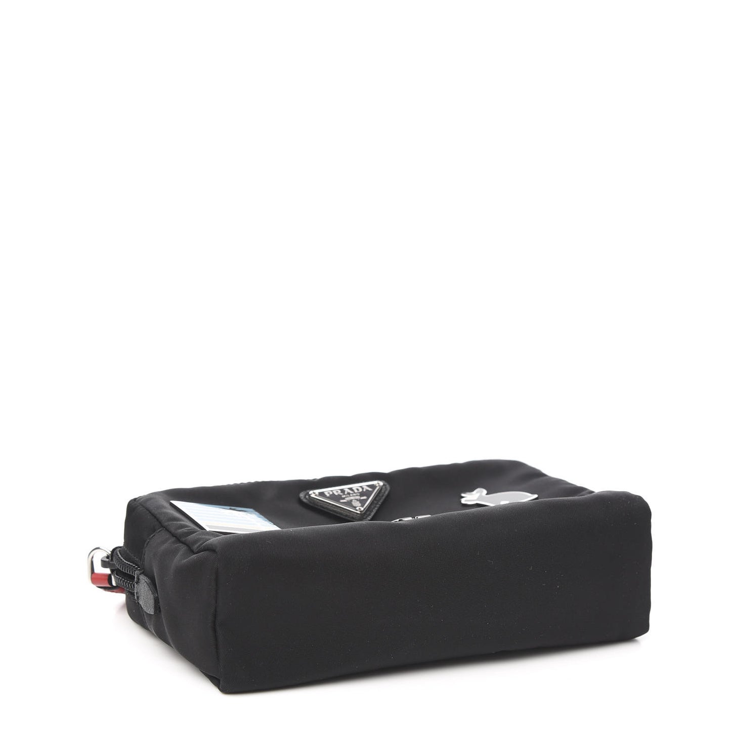 Tessuto Nylon Saffiano Smalto Wristlet Black