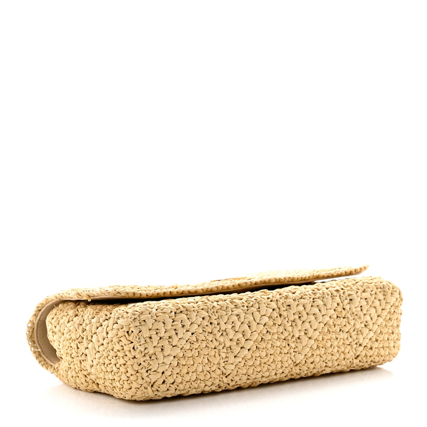 Raffia Monogram Medium Jamie Natural Avorio