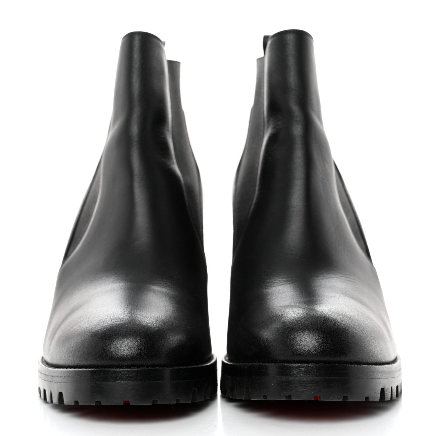 Christian Louboutin Calfskin Marchacroche 70 Chelsea Boots 37.5 Black 2 of 7