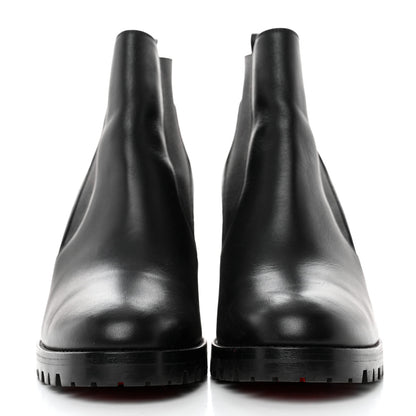Christian Louboutin Calfskin Marchacroche 70 Chelsea Boots 37.5 Black 2 of 7