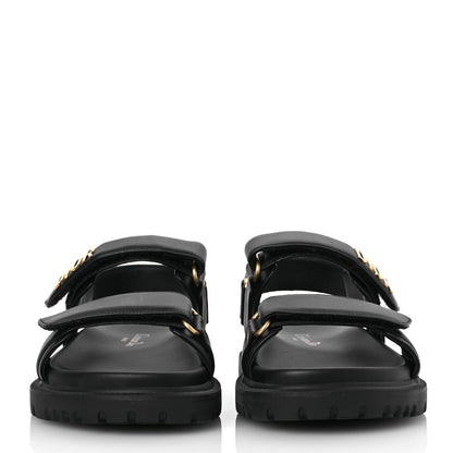 Christian Dior Lambskin Dioract 10mm Sandals 35 Black 3 of 12