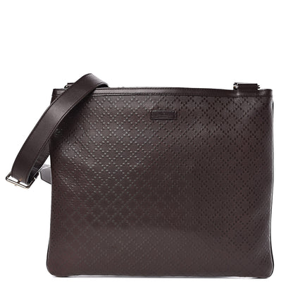 Gucci Hilary Lux Bright Diamante Medium Flat Messenger Bag Testa di Moro 1 of 11