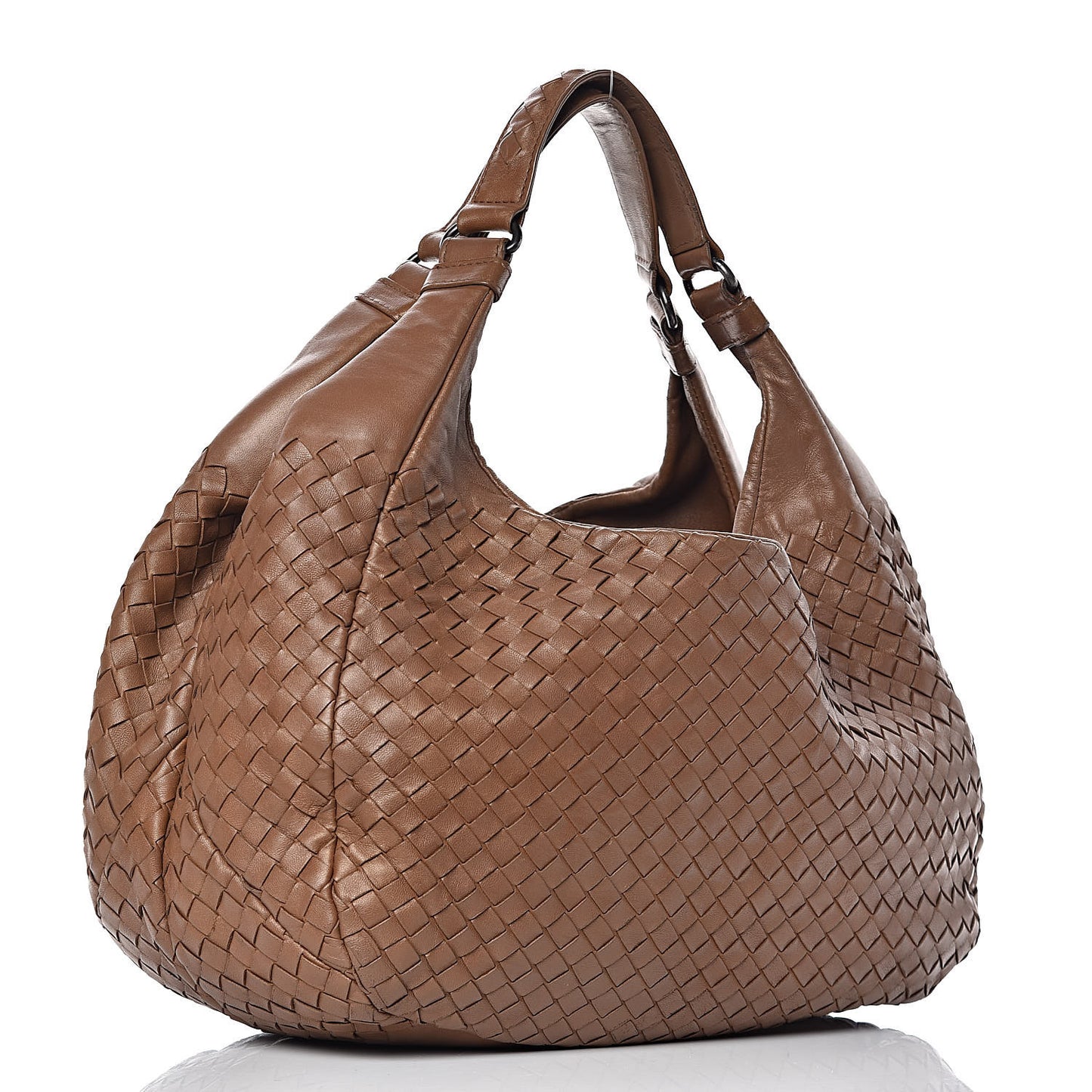 Nappa Intrecciato Medium Campana Hobo Noce