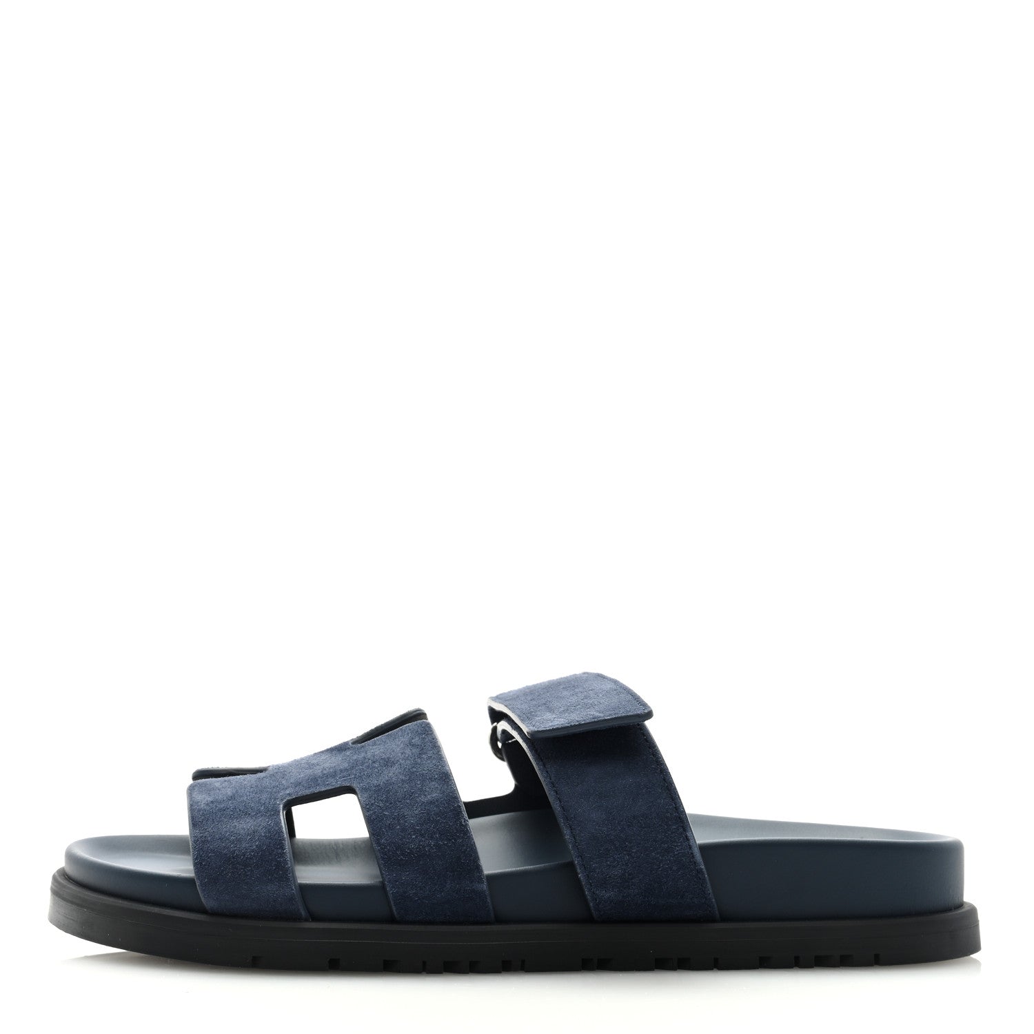 Hermes Suede Goatskin Womens Chypre Sandals 36.5 Bleu Celeste 1 of 9