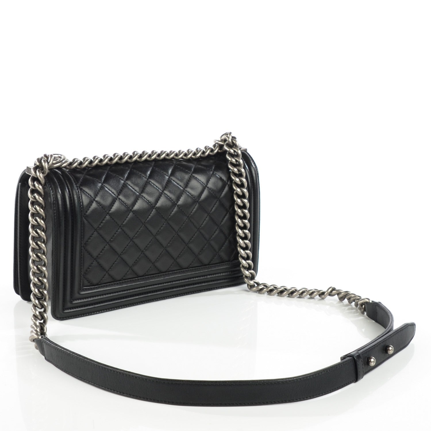 Chanel Lambskin Quilted Medium Boy Flap Black 3 of 8