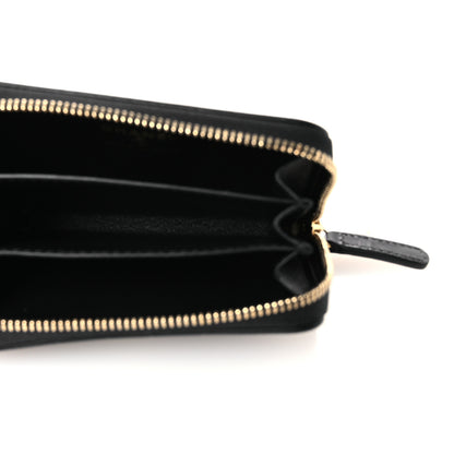 Chanel Calfskin Crocodile Embossed Crococo Zip Coin Purse Black 5 of 8