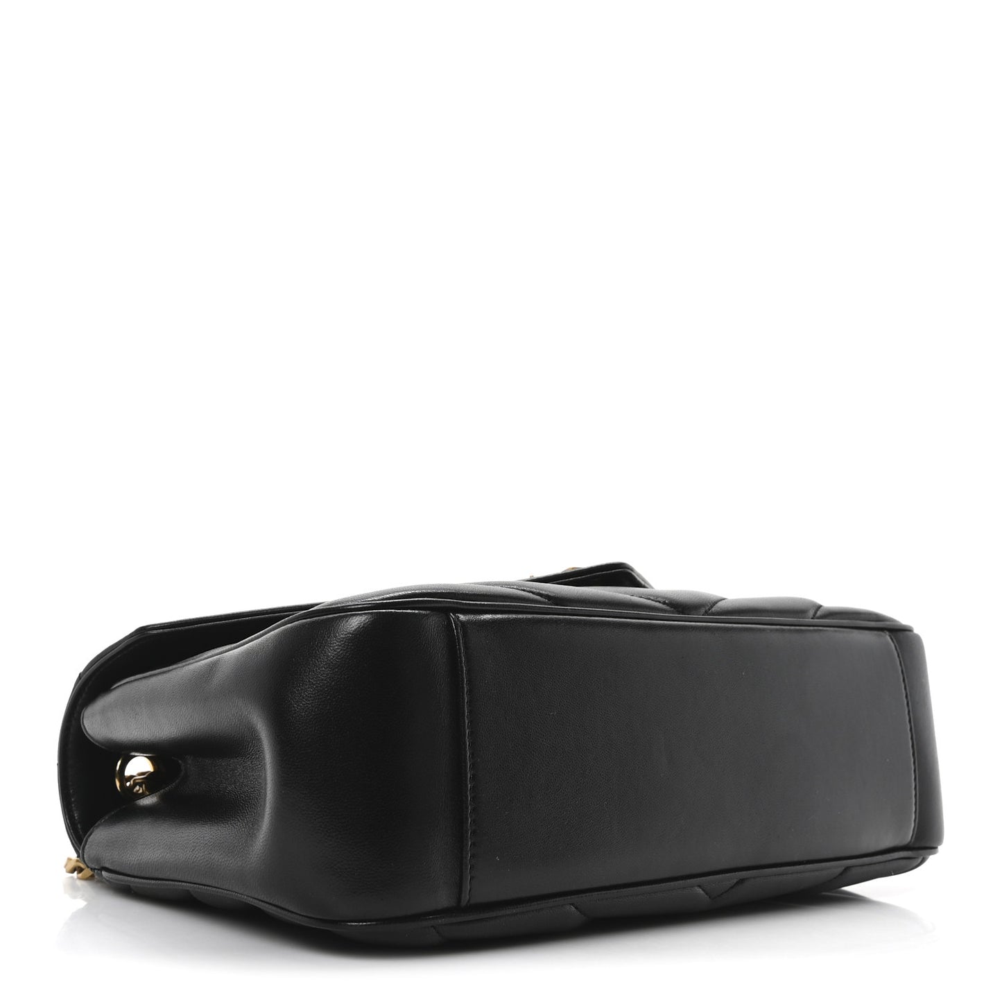 Lambskin Chevron Quilted Medium Loulou Black