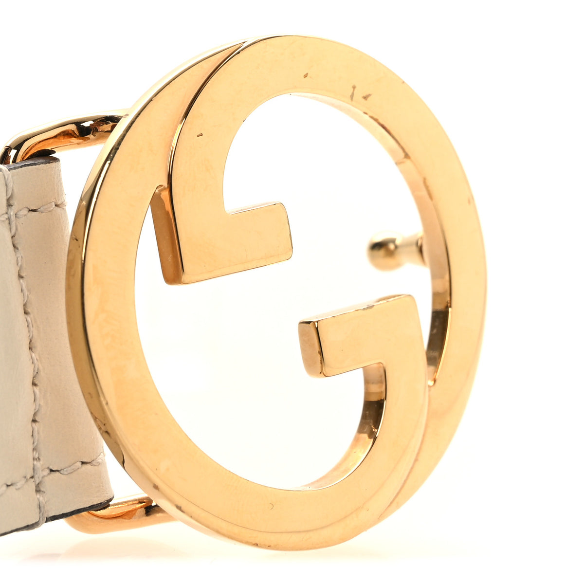 Gucci Women\'s Blondie Ciny Lux Calfskin Mystic White Thin Belt Gucci Ciny Lux Calfskin Blondie 30mm Belt 70 28 Mystic White  main image 3