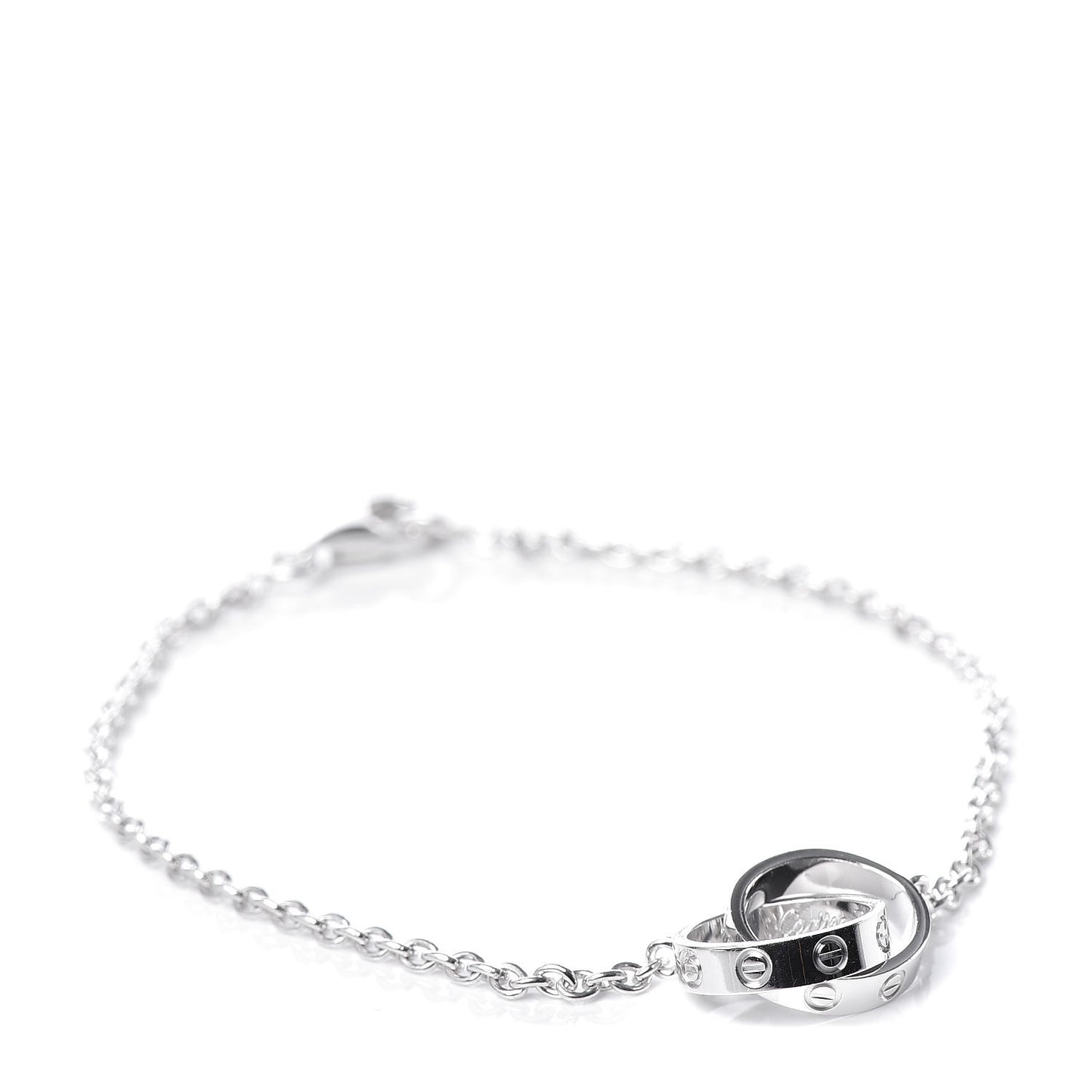 18K White Gold Interlocking LOVE Bracelet