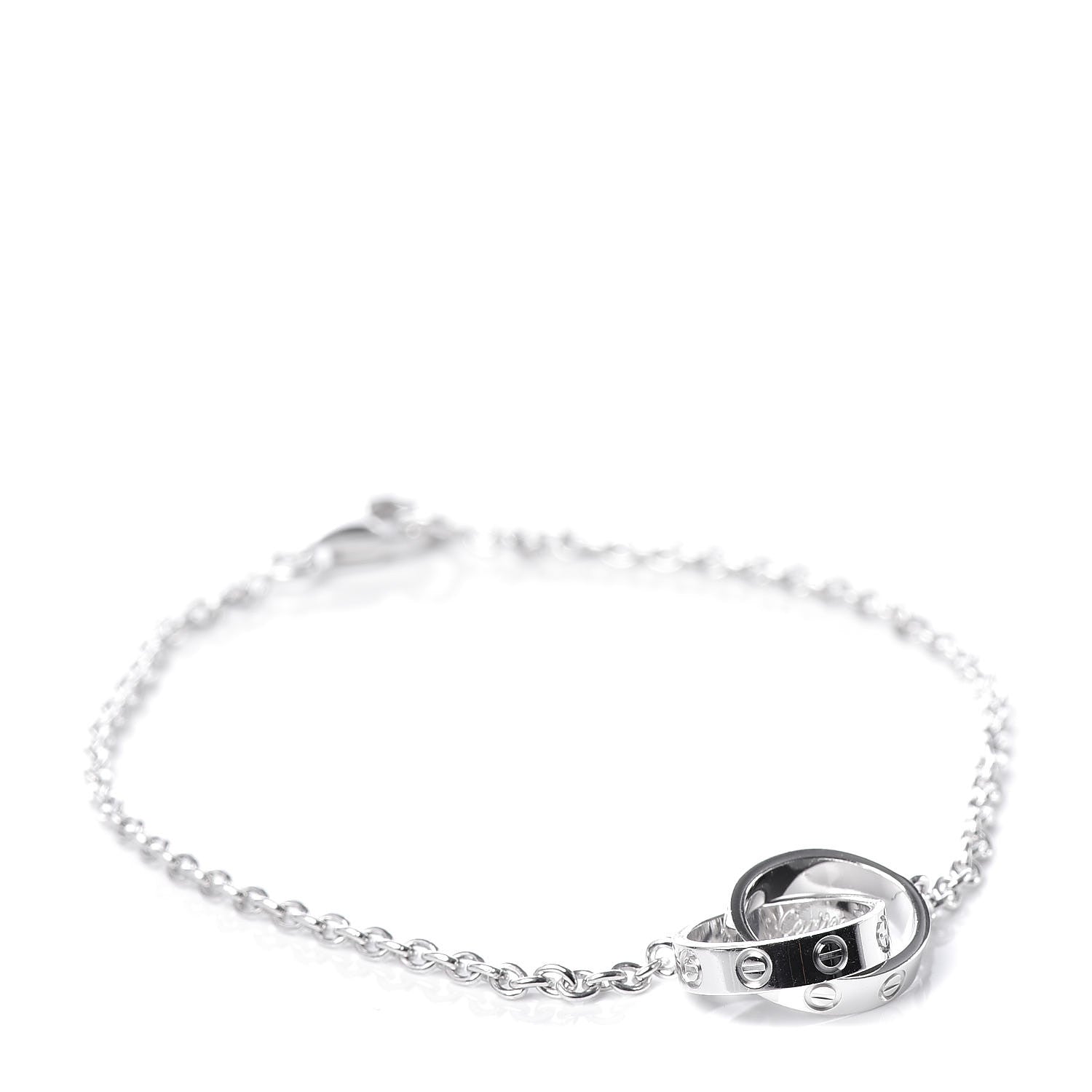 Cartier 18K White Gold Interlocking LOVE Bracelet 1 of 6