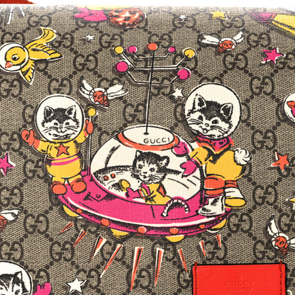 Gucci GG Supreme Monogram Space Cats Diaper Bag Orange 8 of 17