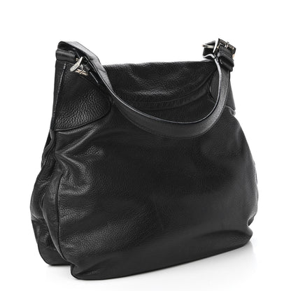Prada Vitello Daino Hobo Flap Black 3 of 9
