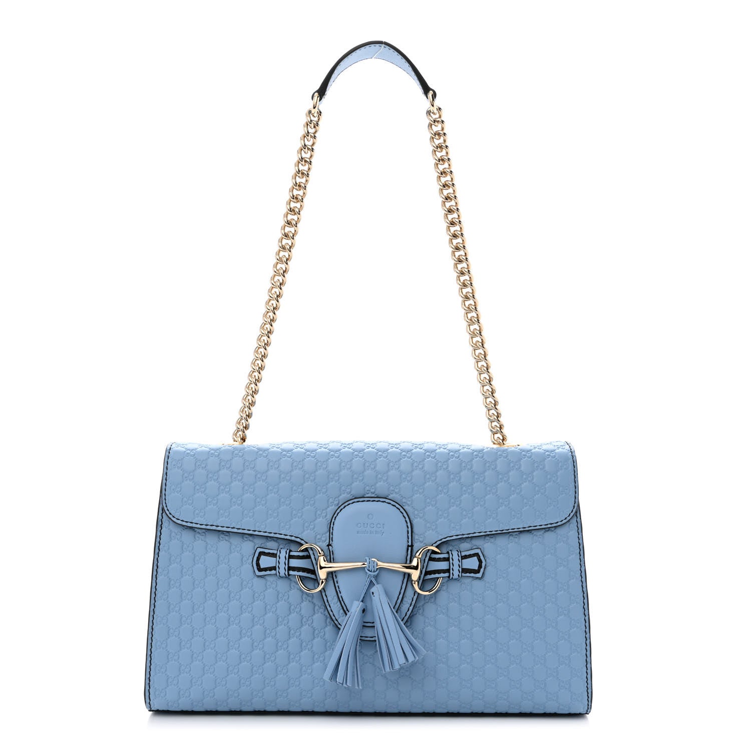 Gucci Microguccissima Medium Emily Chain Shoulder Bag Mineral Blue 1 of 13