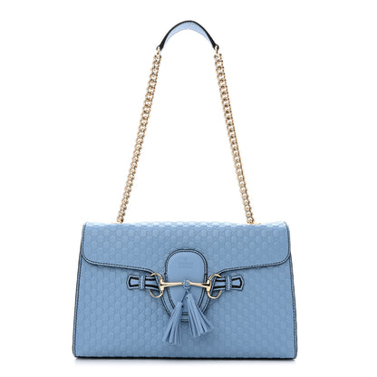 Gucci Microguccissima Medium Emily Chain Shoulder Bag Mineral Blue 1 of 13