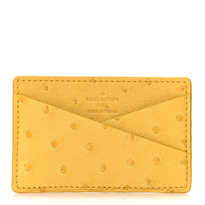 Louis Vuitton Ostrich Card Holder Yellow 1 of 6