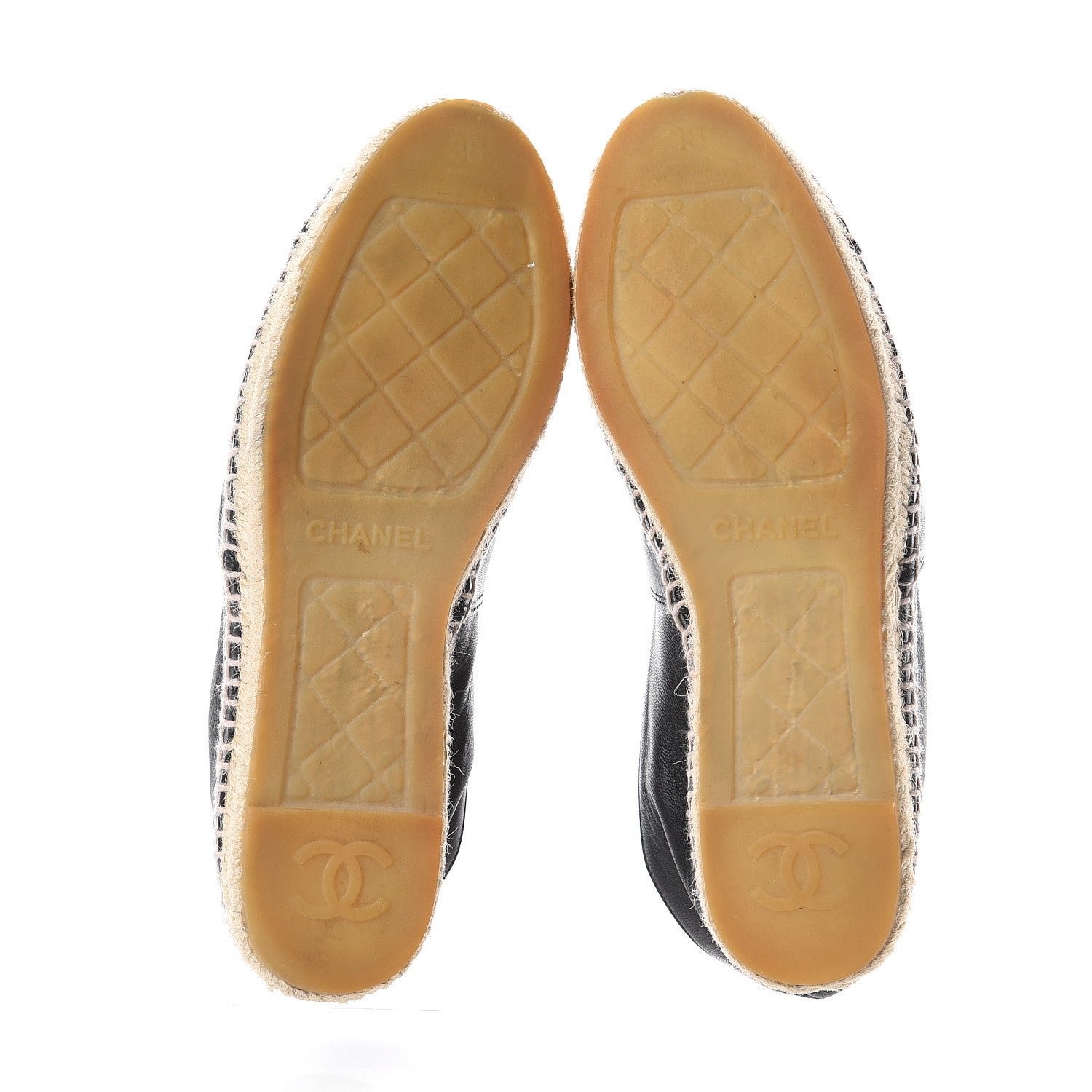 Chanel Lambskin CC Espadrilles 38 Black 5 of 7