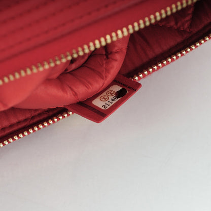 Chanel Lambskin Quilted Medium Boy Cosmetic Case Red 7 of 7