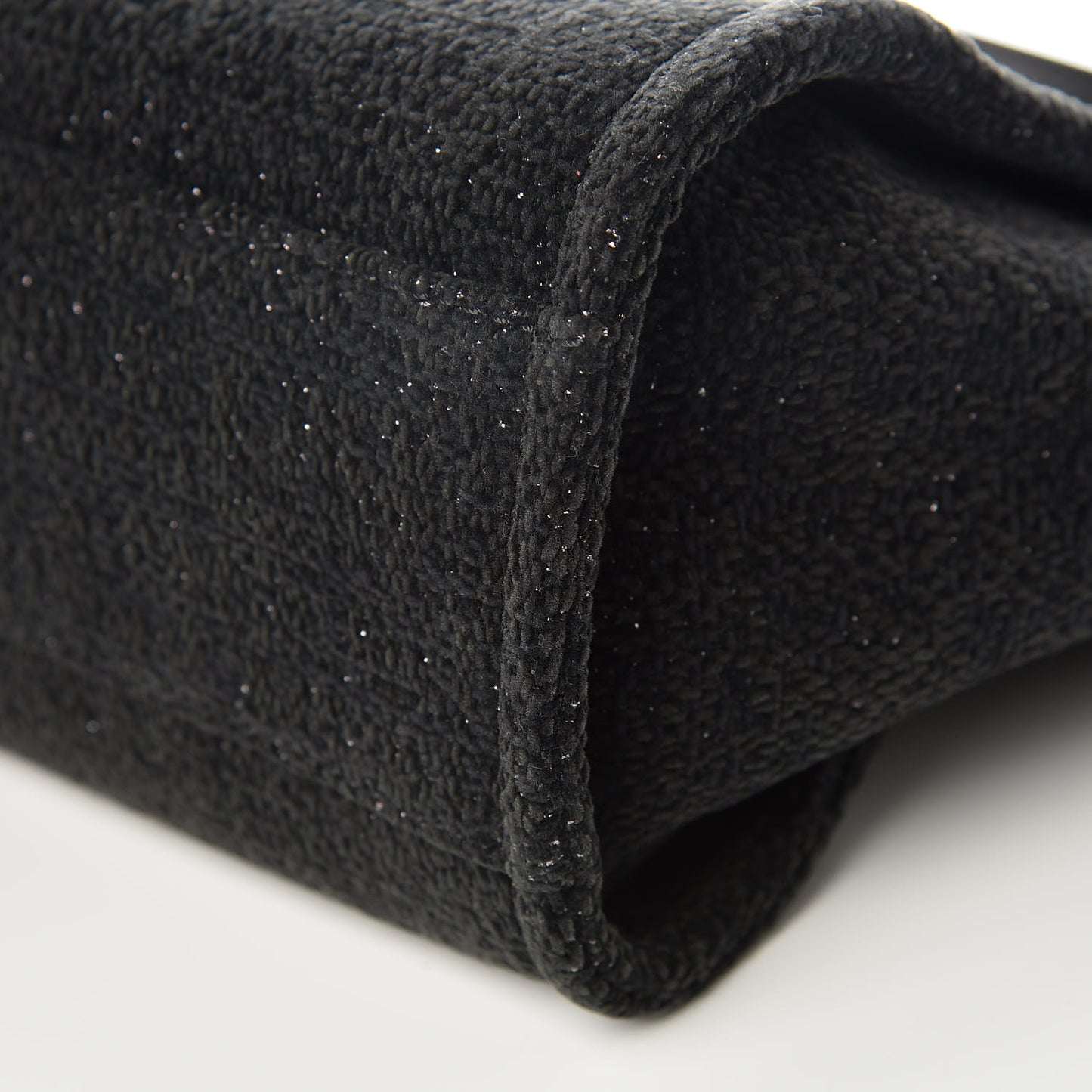 Lurex Boucle Small Deauville Tote Black