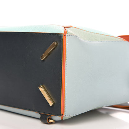 Loewe Calfskin Medium Paula's Ibiza Puzzle Bag Aqua Light Blue Multicolor 7 of 9